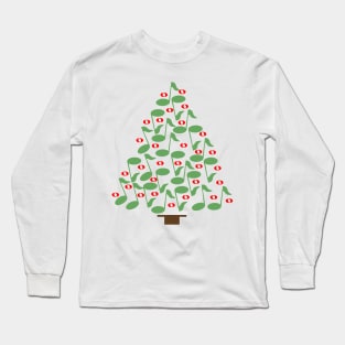 Musical Green Christmas Tree Long Sleeve T-Shirt